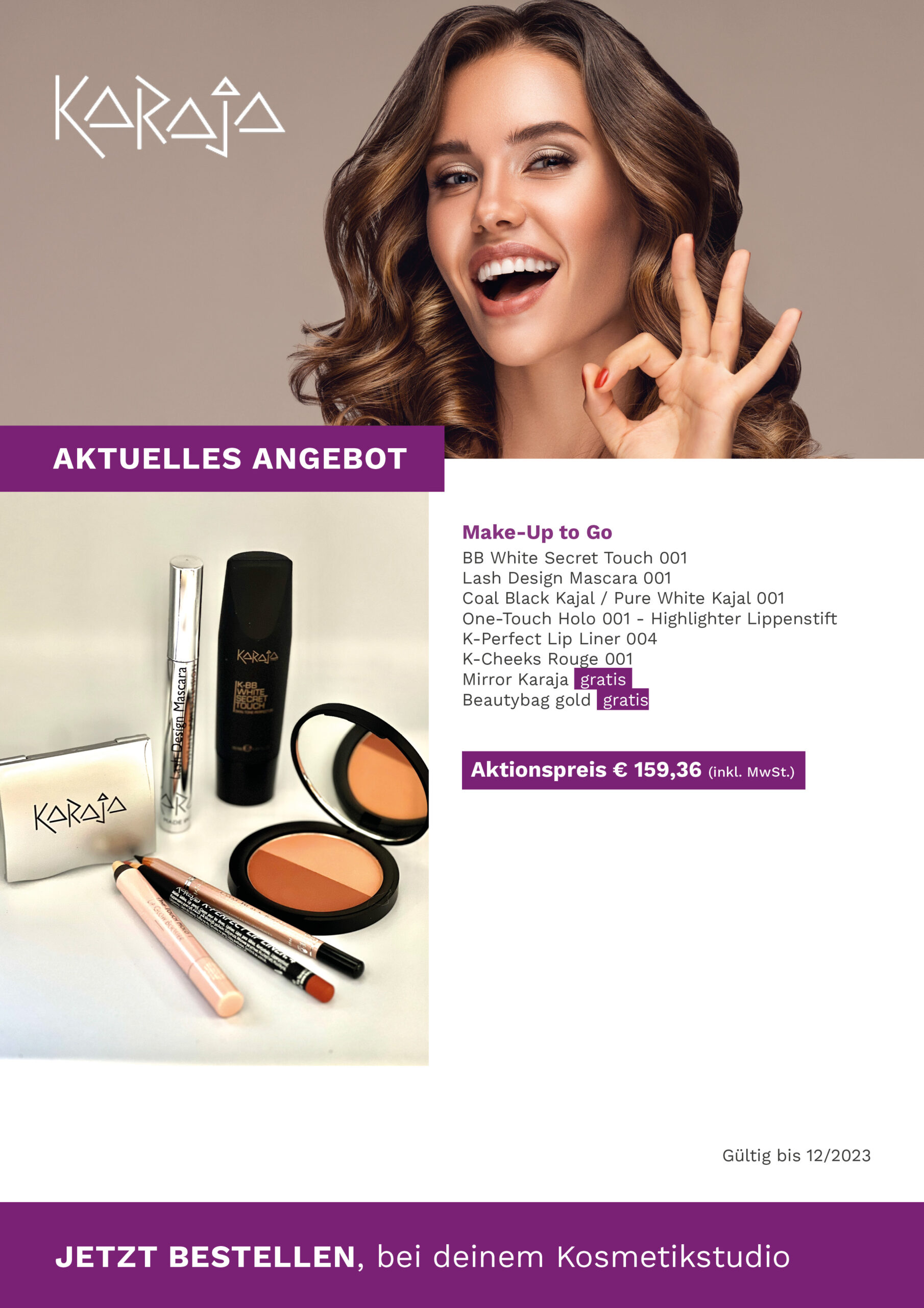 Make Up to Go Aktionsflyer Kosmetikhof
